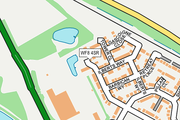 WF8 4SR map - OS OpenMap – Local (Ordnance Survey)