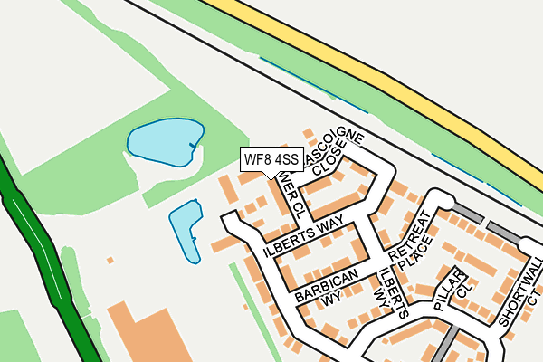 WF8 4SS map - OS OpenMap – Local (Ordnance Survey)