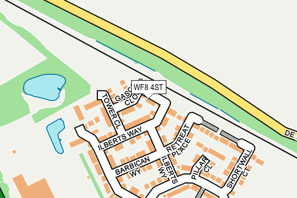 WF8 4ST map - OS OpenMap – Local (Ordnance Survey)