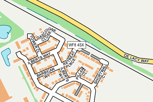 WF8 4SX map - OS OpenMap – Local (Ordnance Survey)