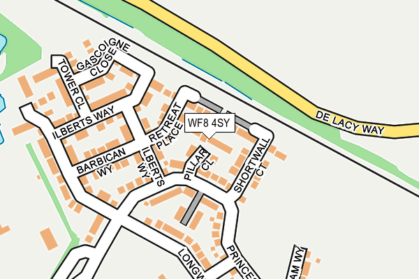 WF8 4SY map - OS OpenMap – Local (Ordnance Survey)