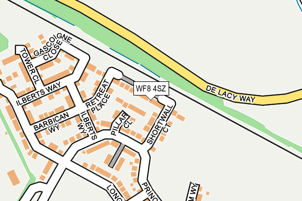 WF8 4SZ map - OS OpenMap – Local (Ordnance Survey)