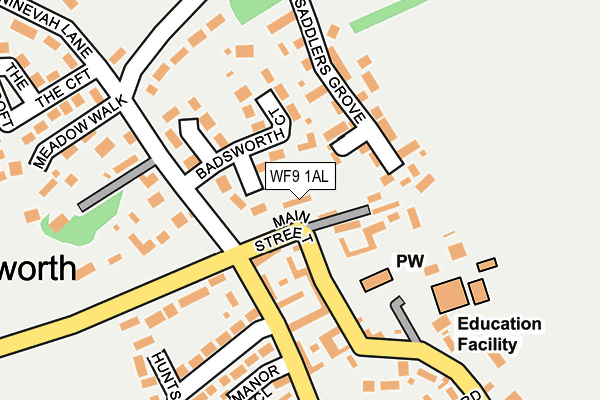 WF9 1AL map - OS OpenMap – Local (Ordnance Survey)