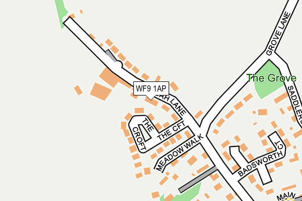 WF9 1AP map - OS OpenMap – Local (Ordnance Survey)