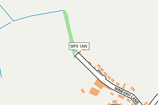 WF9 1AW map - OS OpenMap – Local (Ordnance Survey)