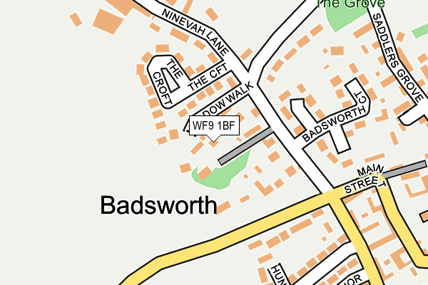 WF9 1BF map - OS OpenMap – Local (Ordnance Survey)