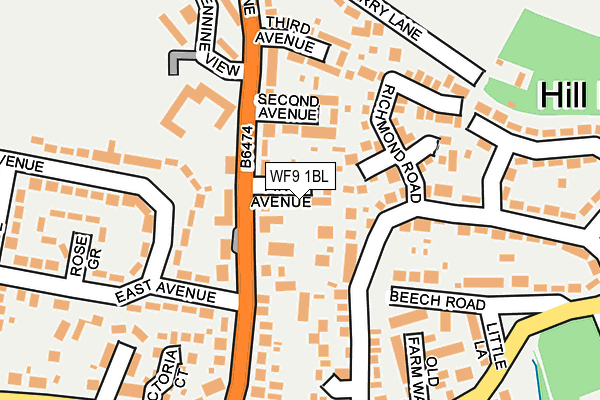 WF9 1BL map - OS OpenMap – Local (Ordnance Survey)