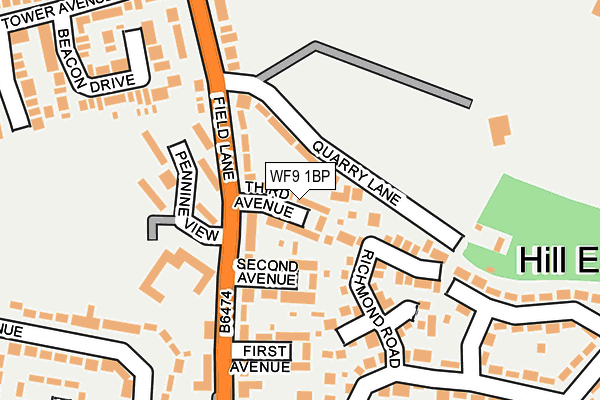 WF9 1BP map - OS OpenMap – Local (Ordnance Survey)