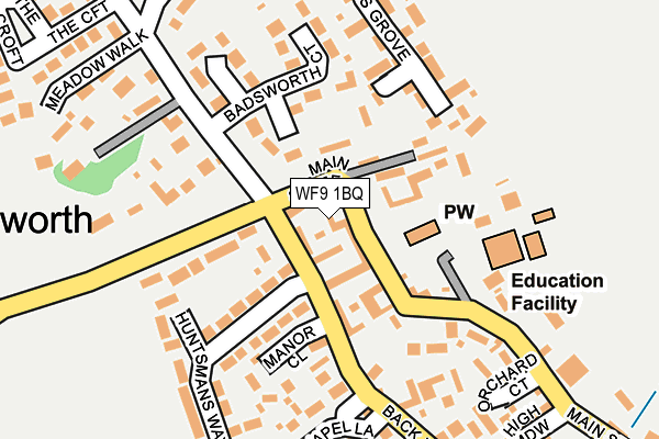 WF9 1BQ map - OS OpenMap – Local (Ordnance Survey)