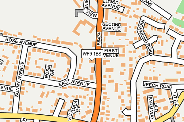 WF9 1BS map - OS OpenMap – Local (Ordnance Survey)