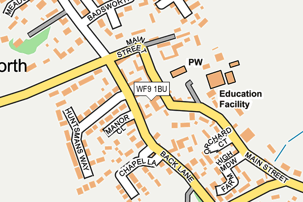 WF9 1BU map - OS OpenMap – Local (Ordnance Survey)