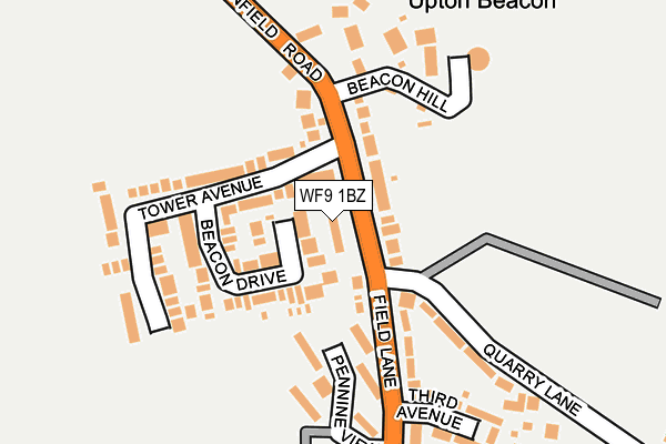 WF9 1BZ map - OS OpenMap – Local (Ordnance Survey)
