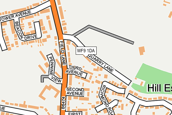 WF9 1DA map - OS OpenMap – Local (Ordnance Survey)