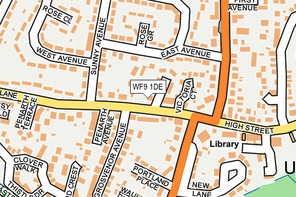 WF9 1DE map - OS OpenMap – Local (Ordnance Survey)