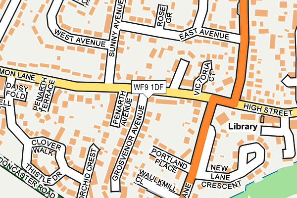 WF9 1DF map - OS OpenMap – Local (Ordnance Survey)
