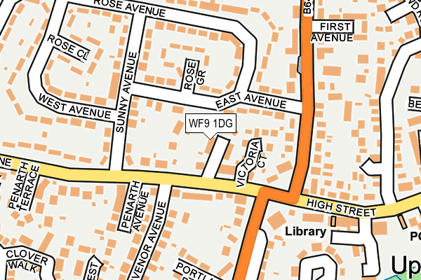 WF9 1DG map - OS OpenMap – Local (Ordnance Survey)
