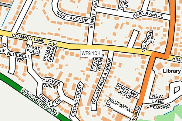 WF9 1DH map - OS OpenMap – Local (Ordnance Survey)