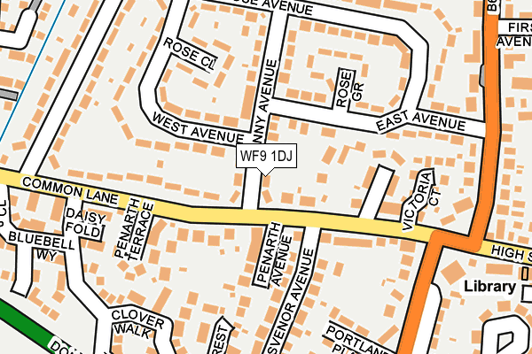 WF9 1DJ map - OS OpenMap – Local (Ordnance Survey)