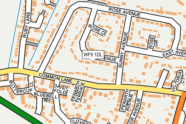 WF9 1DL map - OS OpenMap – Local (Ordnance Survey)