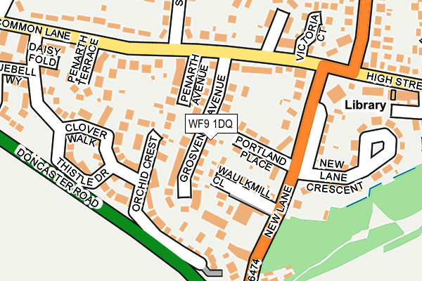 WF9 1DQ map - OS OpenMap – Local (Ordnance Survey)