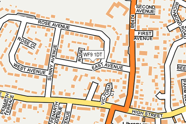 WF9 1DT map - OS OpenMap – Local (Ordnance Survey)