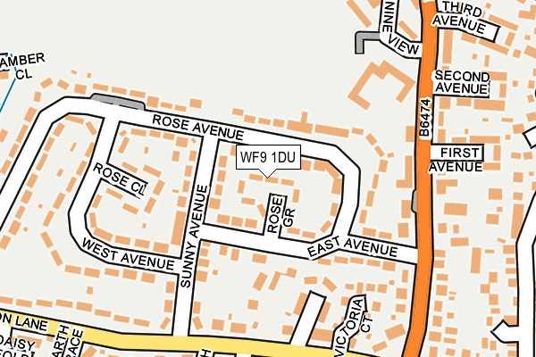 WF9 1DU map - OS OpenMap – Local (Ordnance Survey)