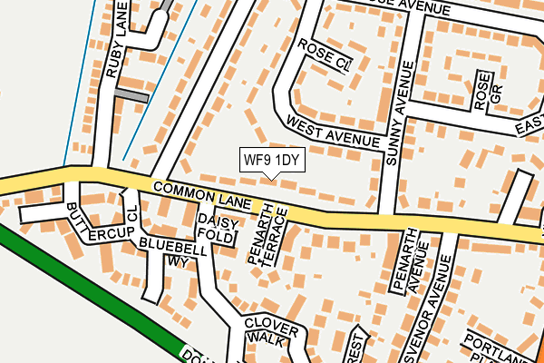 WF9 1DY map - OS OpenMap – Local (Ordnance Survey)
