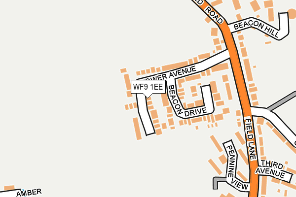 WF9 1EE map - OS OpenMap – Local (Ordnance Survey)