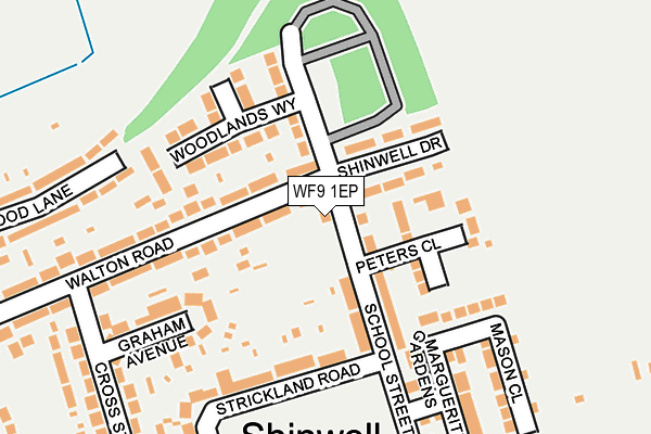 WF9 1EP map - OS OpenMap – Local (Ordnance Survey)