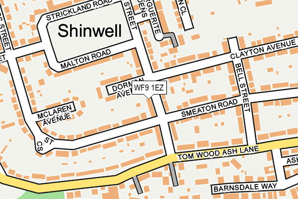 WF9 1EZ map - OS OpenMap – Local (Ordnance Survey)