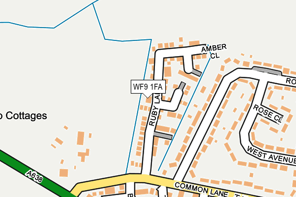 WF9 1FA map - OS OpenMap – Local (Ordnance Survey)