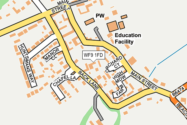 WF9 1FD map - OS OpenMap – Local (Ordnance Survey)