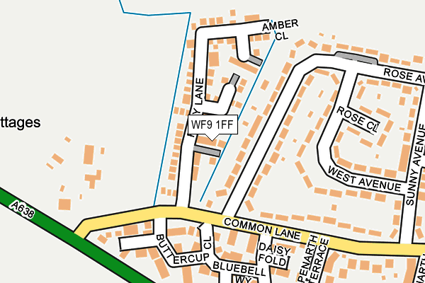 WF9 1FF map - OS OpenMap – Local (Ordnance Survey)