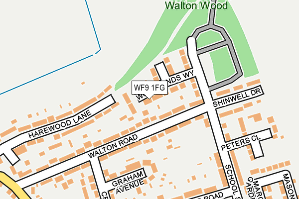 WF9 1FG map - OS OpenMap – Local (Ordnance Survey)
