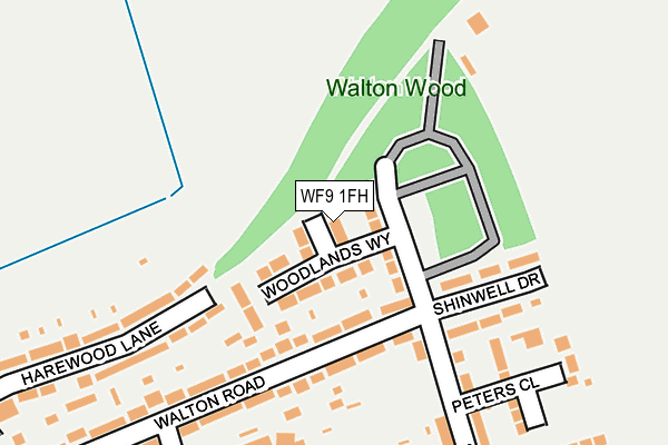 WF9 1FH map - OS OpenMap – Local (Ordnance Survey)