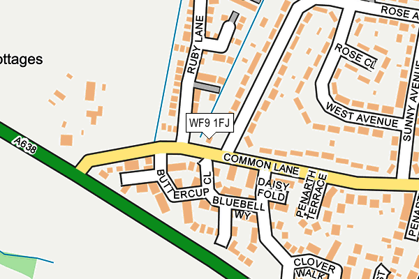 WF9 1FJ map - OS OpenMap – Local (Ordnance Survey)