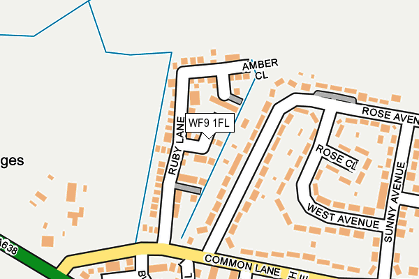 WF9 1FL map - OS OpenMap – Local (Ordnance Survey)