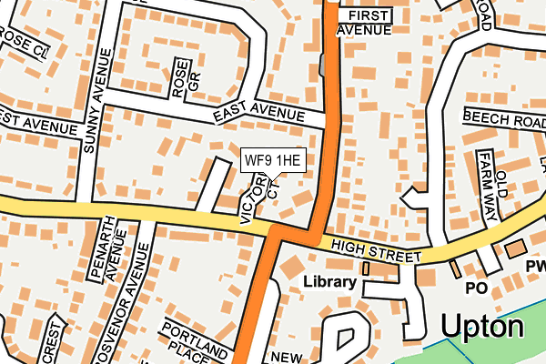 WF9 1HE map - OS OpenMap – Local (Ordnance Survey)