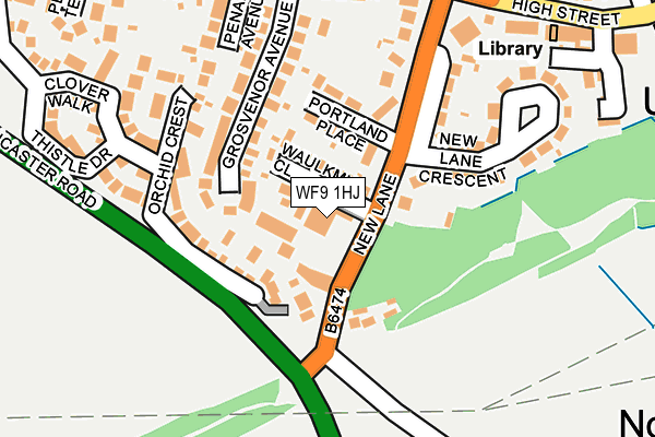 WF9 1HJ map - OS OpenMap – Local (Ordnance Survey)