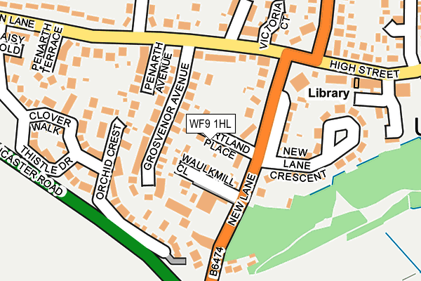 WF9 1HL map - OS OpenMap – Local (Ordnance Survey)