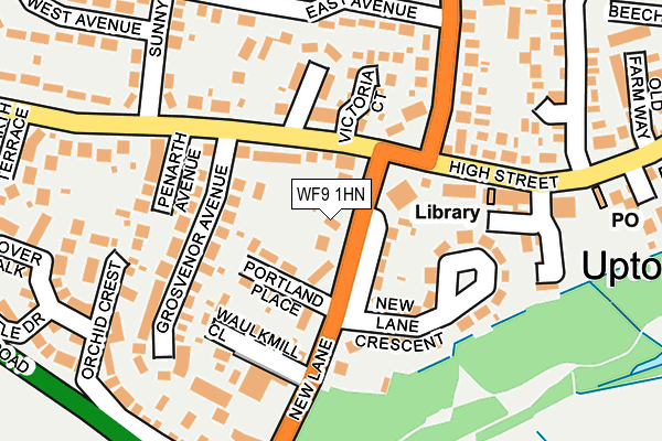 WF9 1HN map - OS OpenMap – Local (Ordnance Survey)