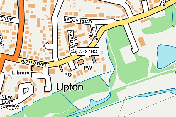 WF9 1HQ map - OS OpenMap – Local (Ordnance Survey)