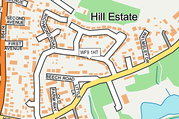 WF9 1HT map - OS OpenMap – Local (Ordnance Survey)