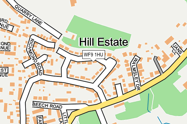 WF9 1HU map - OS OpenMap – Local (Ordnance Survey)