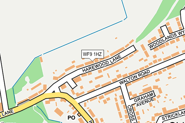 WF9 1HZ map - OS OpenMap – Local (Ordnance Survey)