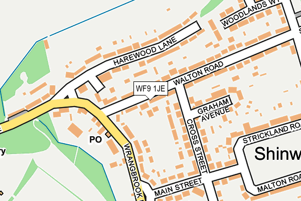 WF9 1JE map - OS OpenMap – Local (Ordnance Survey)