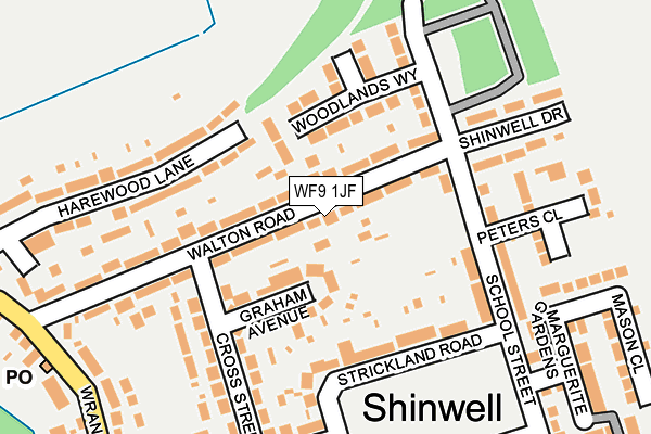 WF9 1JF map - OS OpenMap – Local (Ordnance Survey)