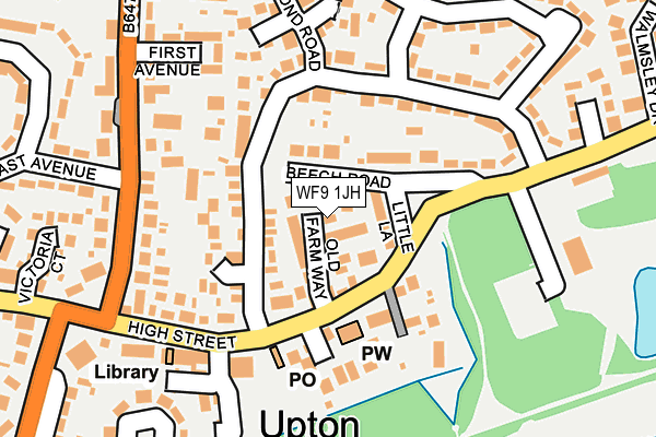 WF9 1JH map - OS OpenMap – Local (Ordnance Survey)