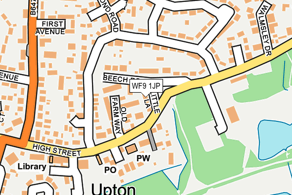WF9 1JP map - OS OpenMap – Local (Ordnance Survey)