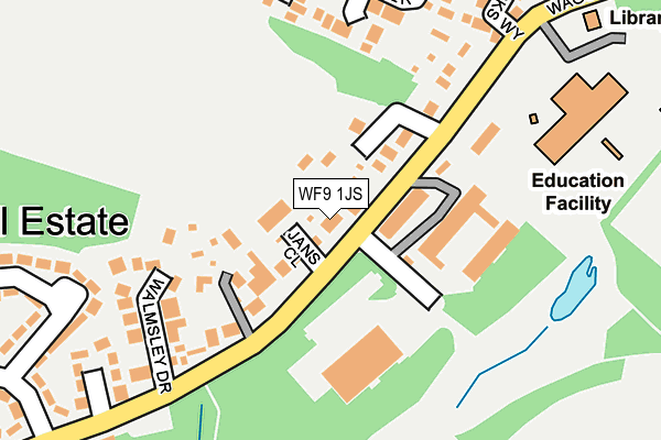 WF9 1JS map - OS OpenMap – Local (Ordnance Survey)